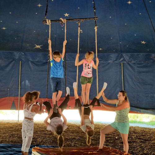 atelier cirque avec les professionnels du cirque helvetia acrobaties jonglage trapèze